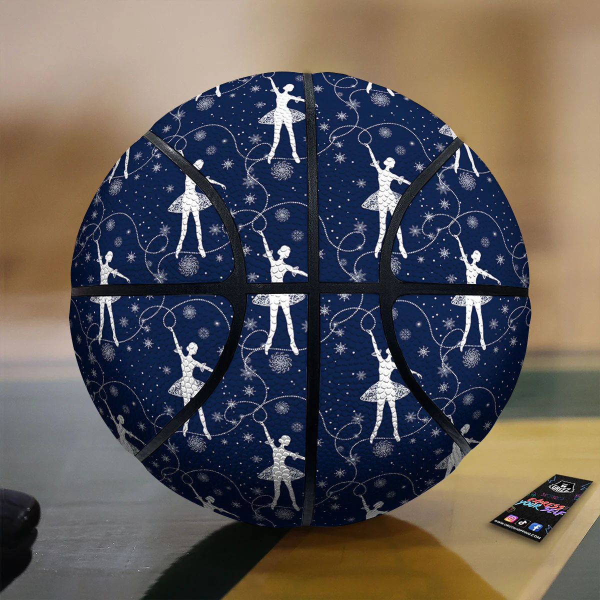 Ballet Snowflake Print Pattern Basketball