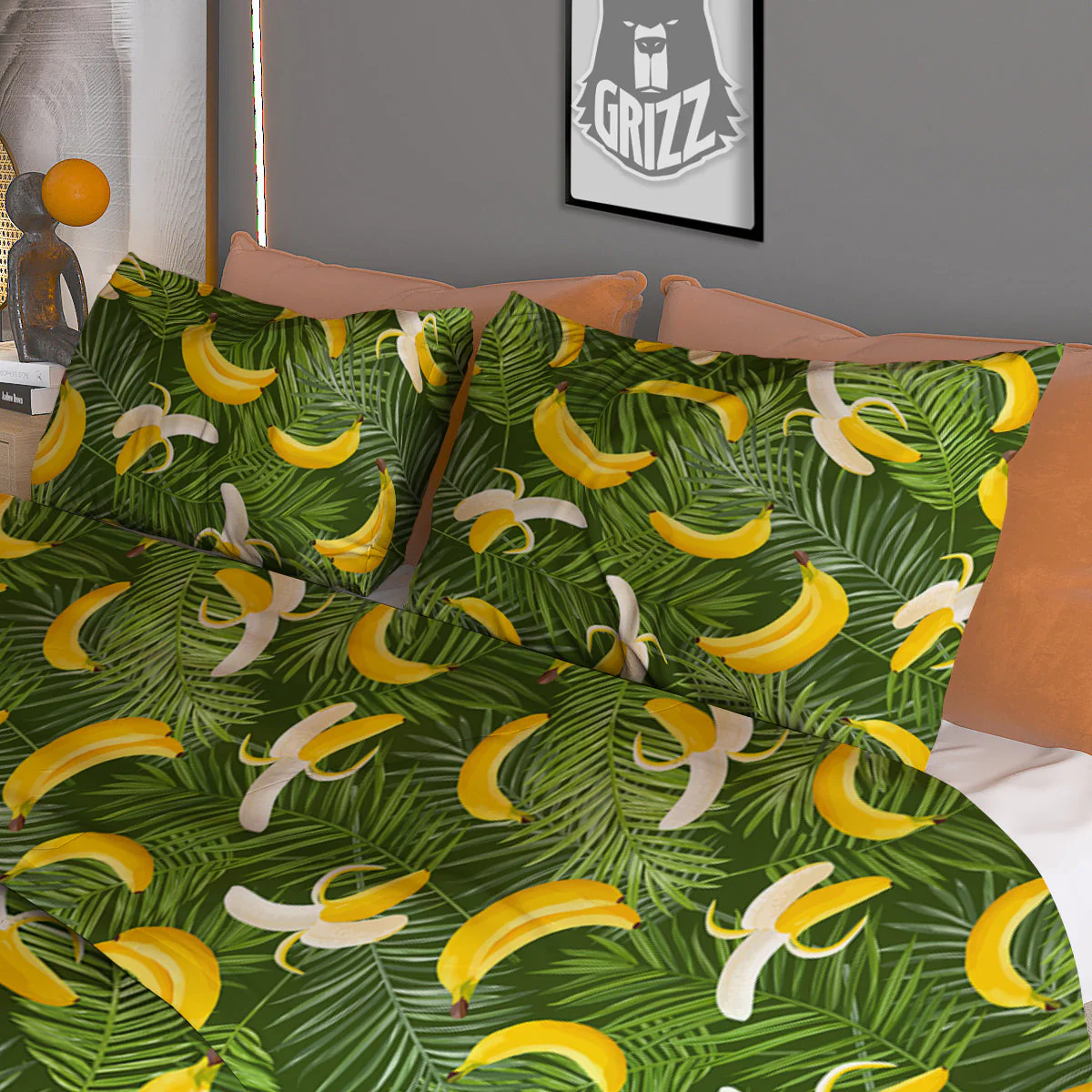 Banana Aloha Print Pattern Duvet Cover Bedding Set - Image 3