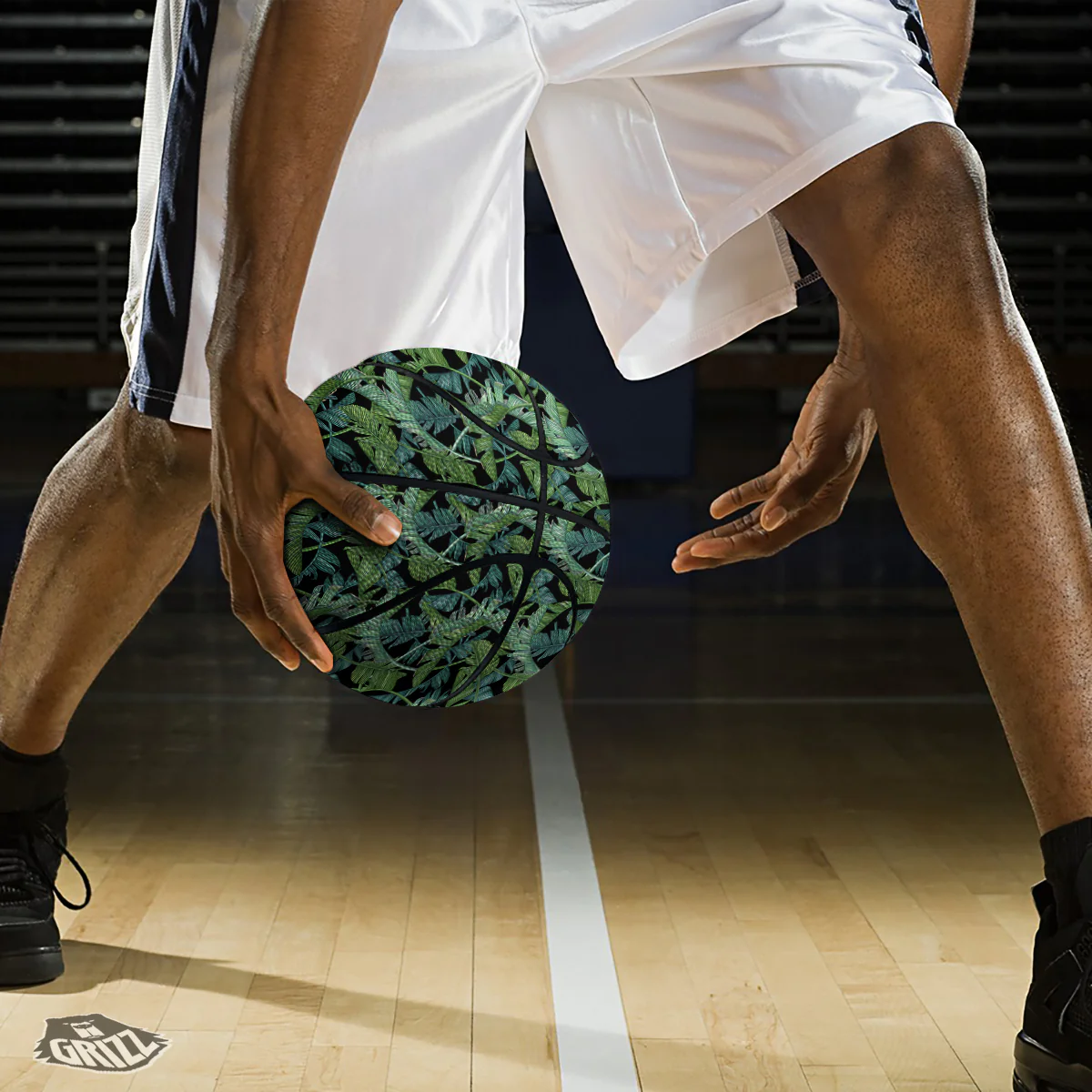 Banana Leaf Print Pattern Basketball - Image 3