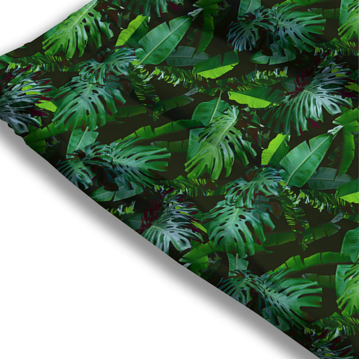Banana Palm Leaf Green Tropical Print Mesh Shorts - Image 3