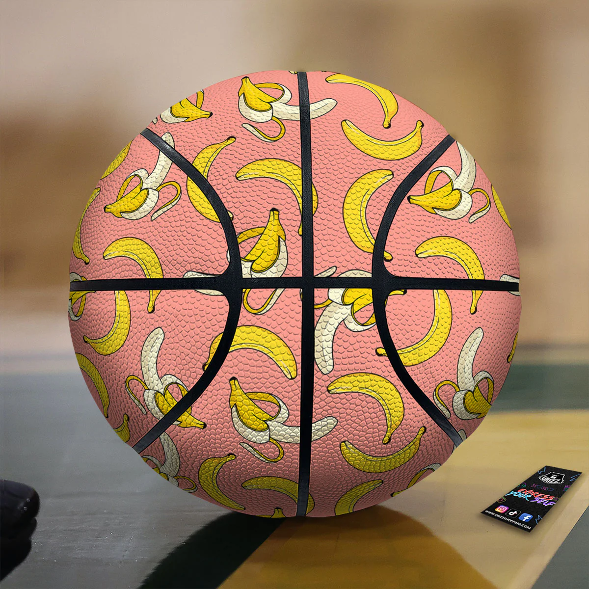 Banana Pink Print Pattern Basketball
