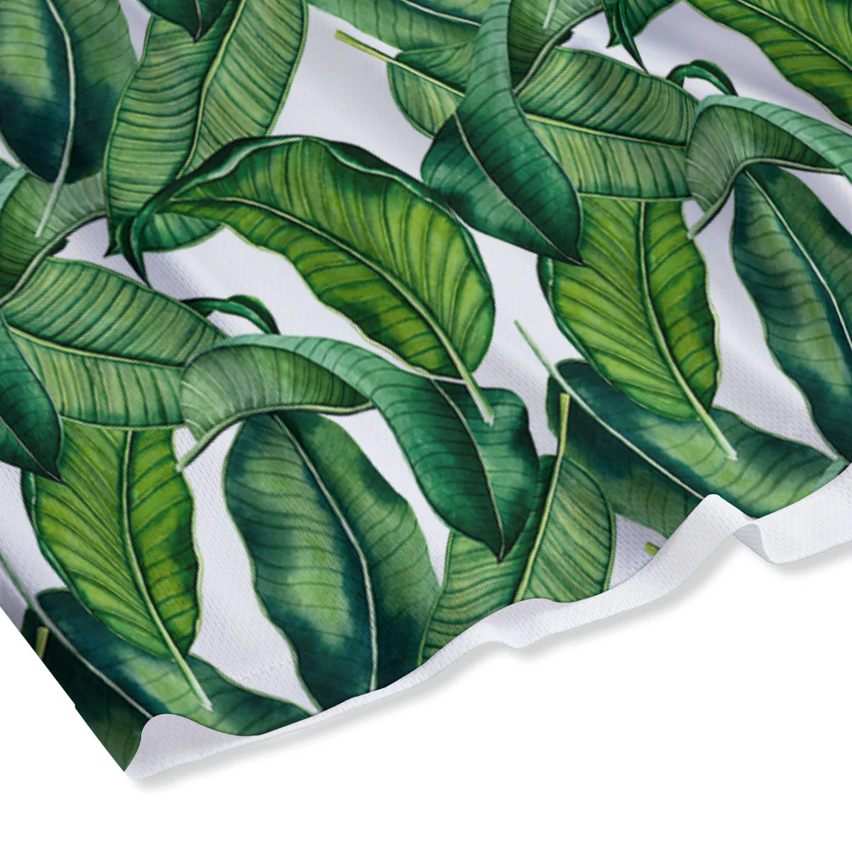 Banana Tropical Green Print Pattern Mesh Shorts - Image 4
