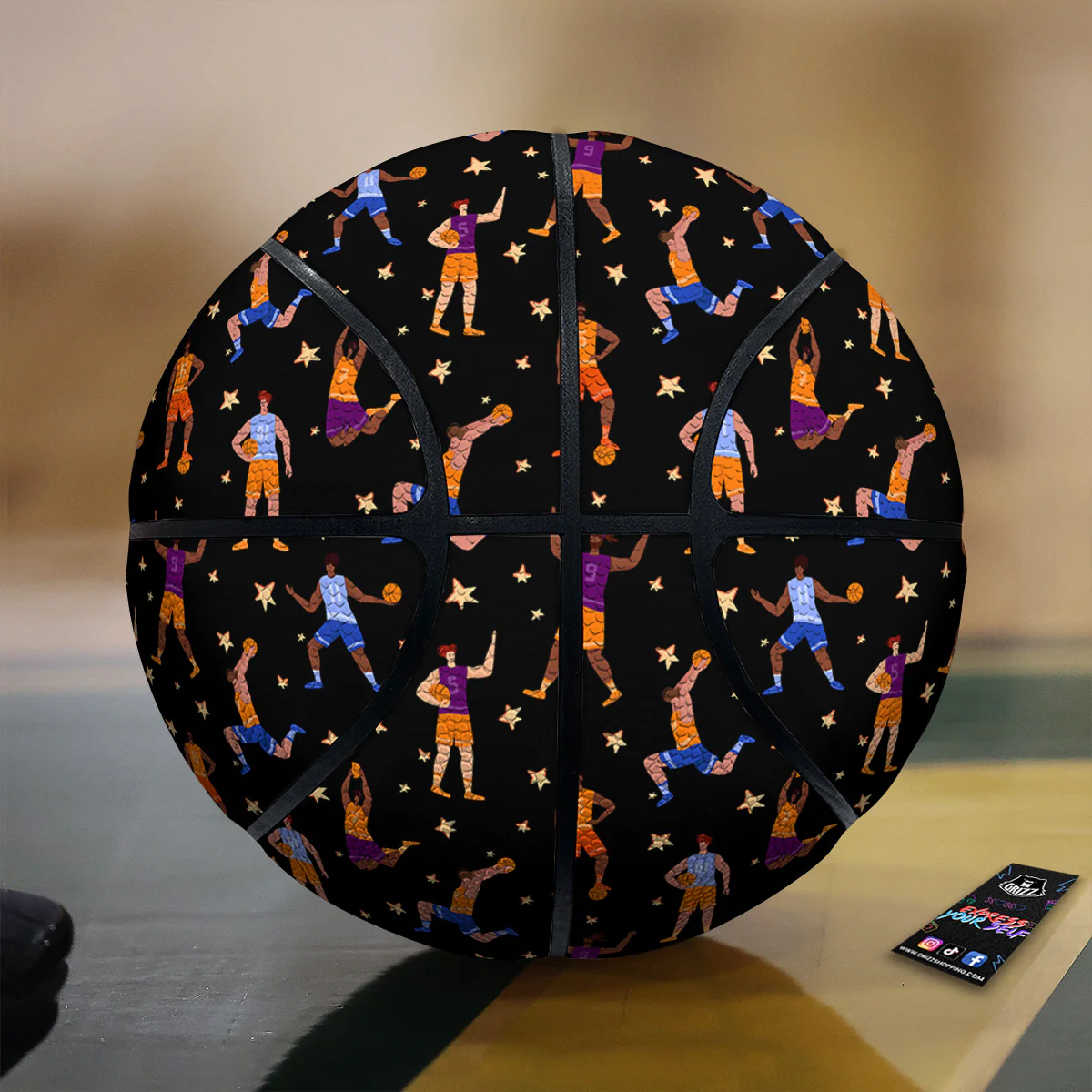 Basketball Players Funny Print Pattern Basketball