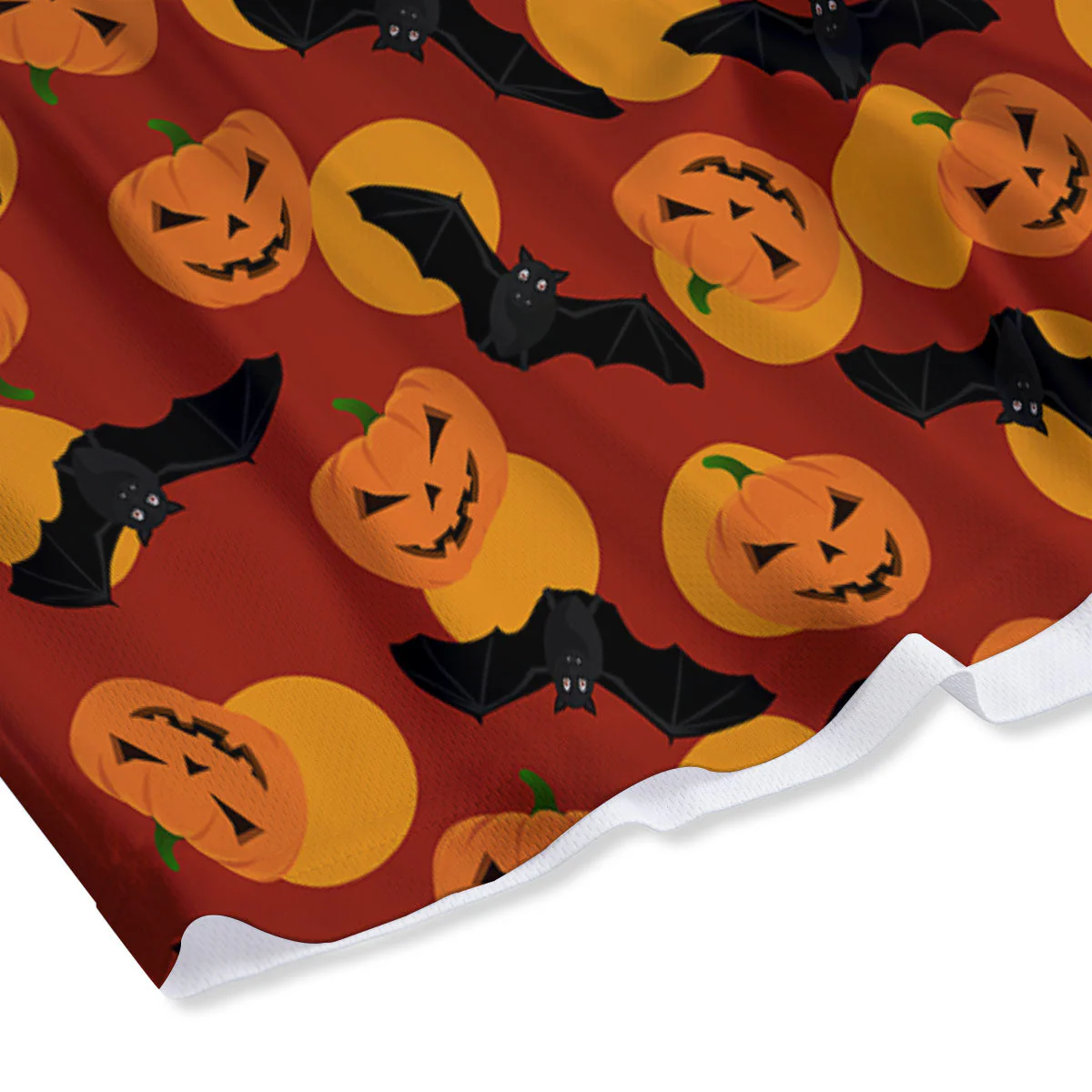 Bat And Pumpkin Halloween Print Pattern Mesh Shorts - Image 4