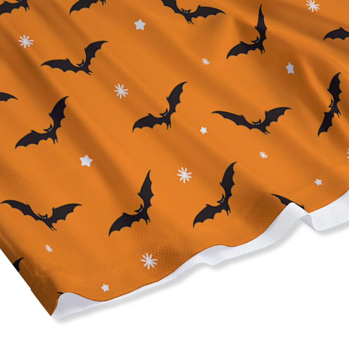 Bat Halloween Print Pattern Mesh Shorts - Image 4