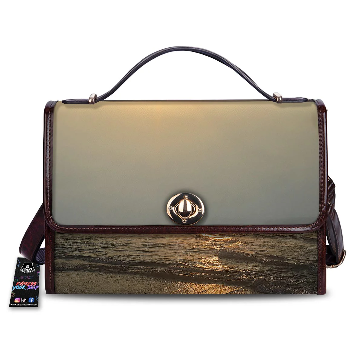 Beach Sunrise Print Women's Satchel Bag