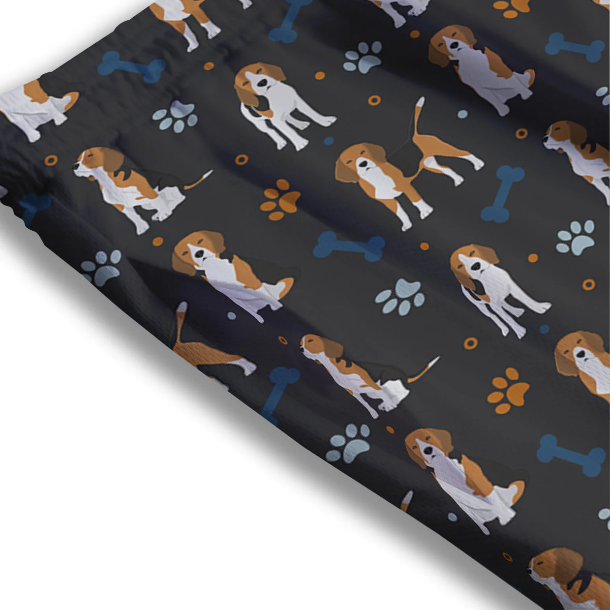 Beagle Cute Cartoon Print Pattern Mesh Shorts - Image 3