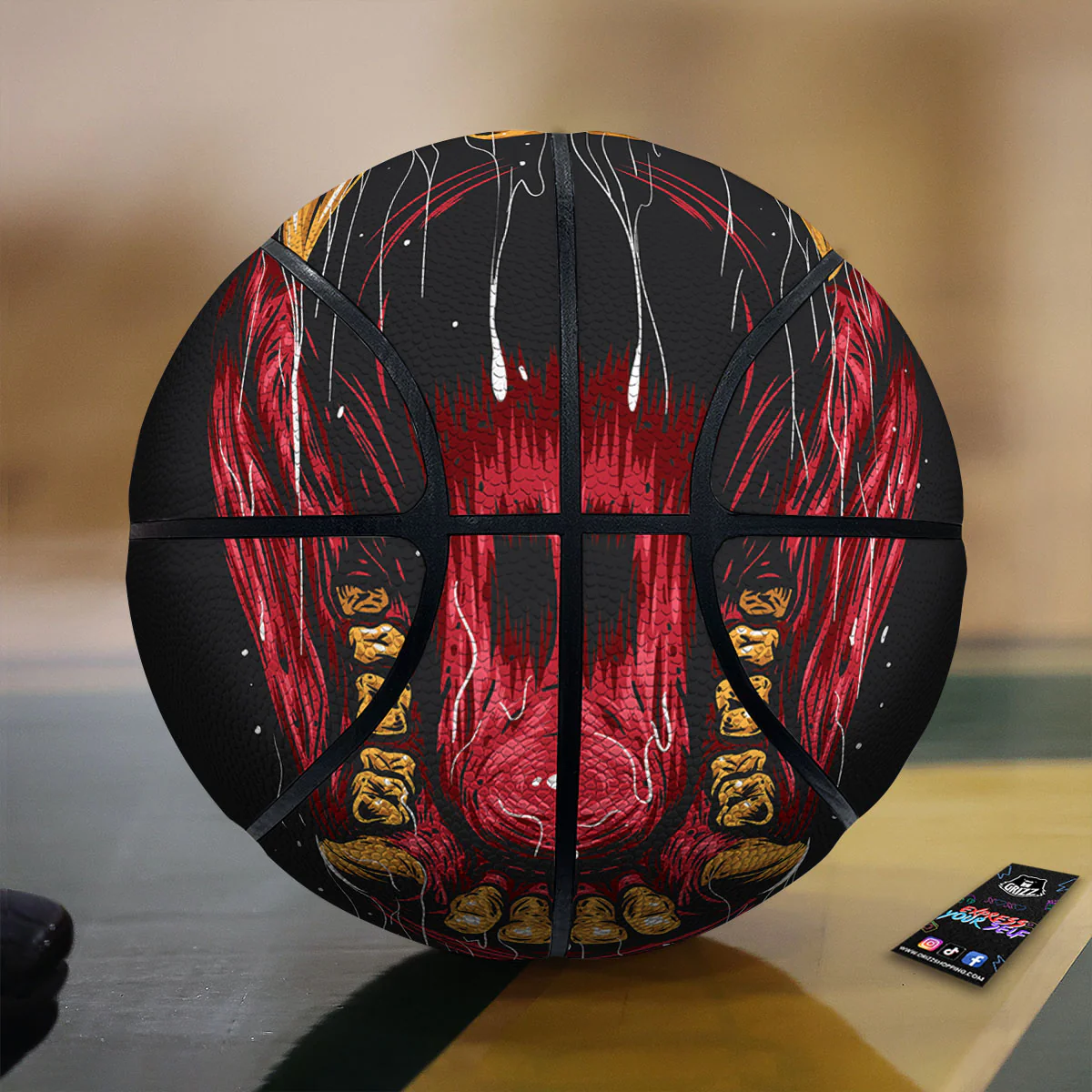 Beast Mouth Open Print Basketball