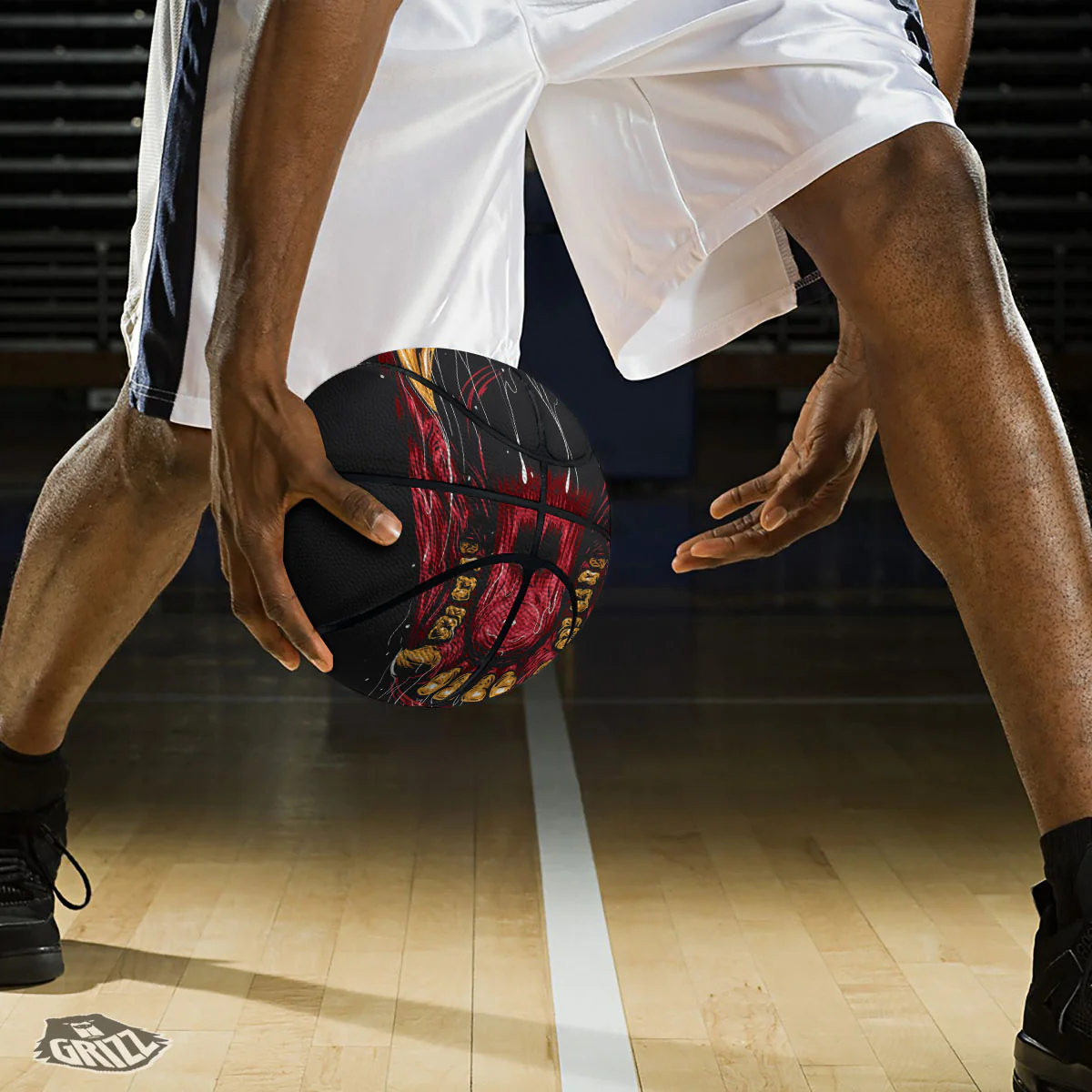 Beast Mouth Open Print Basketball - Image 3