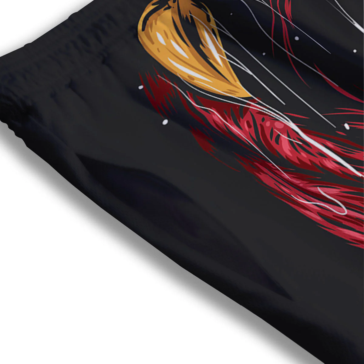 Beast Mouth Open Print Mesh Shorts - Image 3