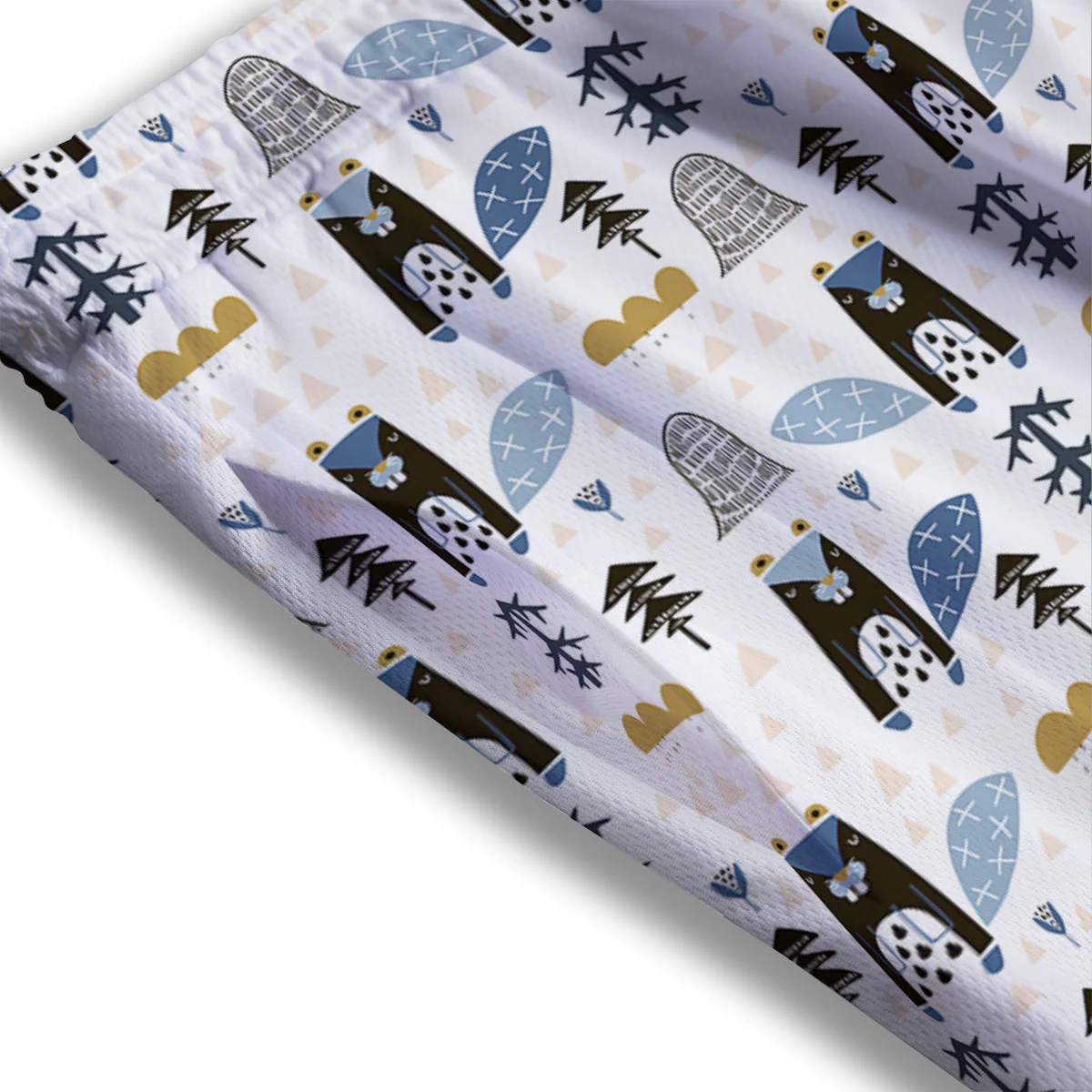 Beaver Cartoon Print Pattern Mesh Shorts - Image 3