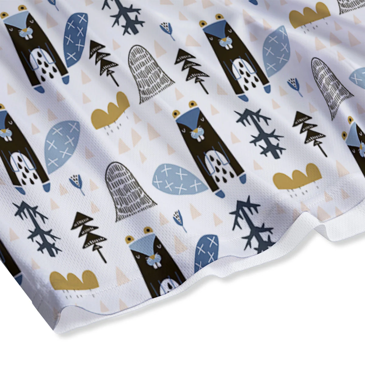 Beaver Cartoon Print Pattern Mesh Shorts - Image 4