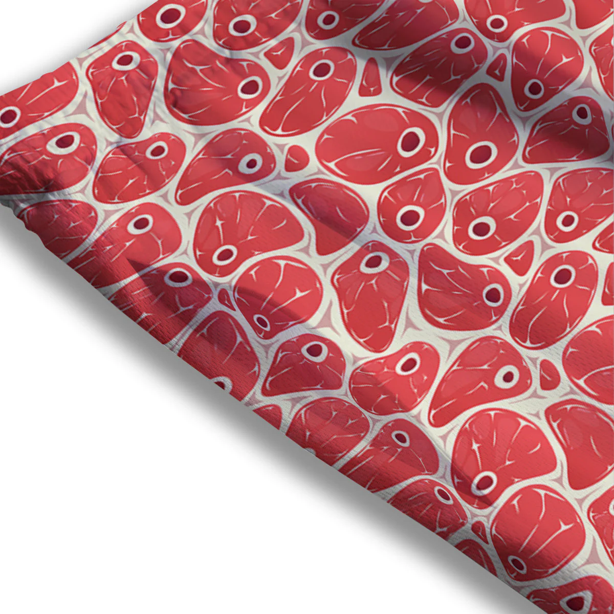 Beef Meat Print Pattern Mesh Shorts - Image 3
