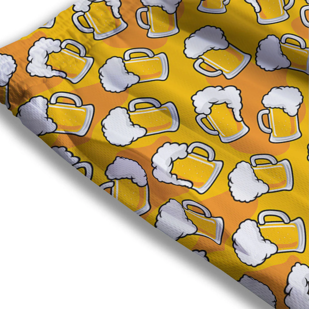 Beer Mug Pattern Print Mesh Shorts - Image 3