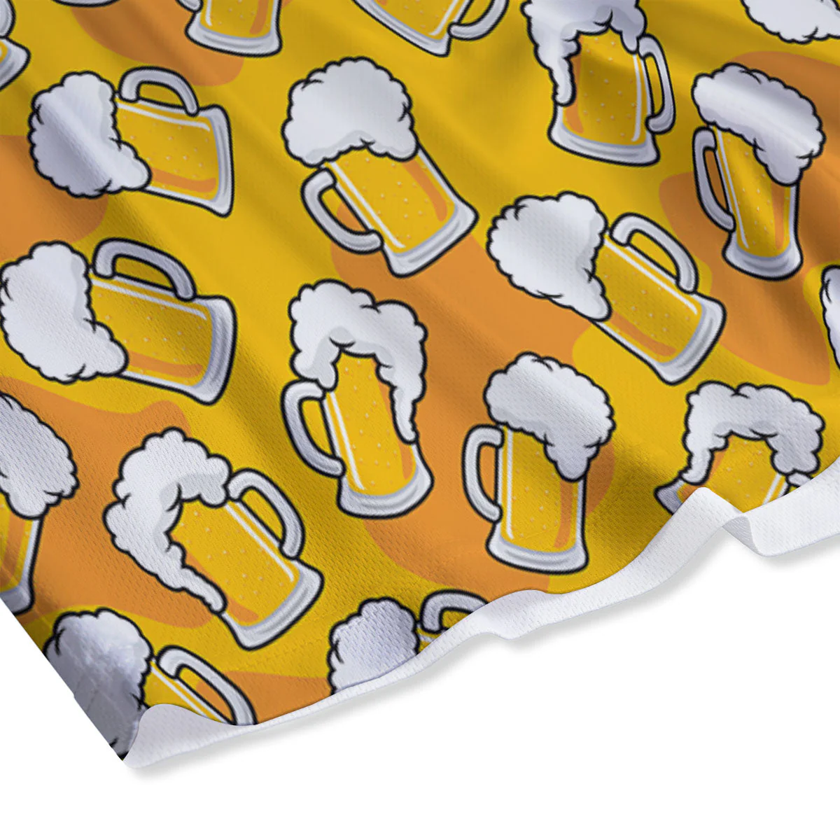 Beer Mug Pattern Print Mesh Shorts - Image 4