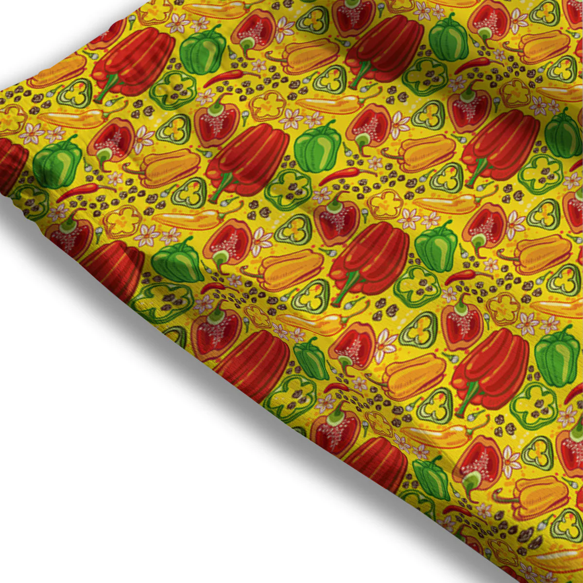 Bell Pepper Yellow Print Pattern Mesh Shorts - Image 3