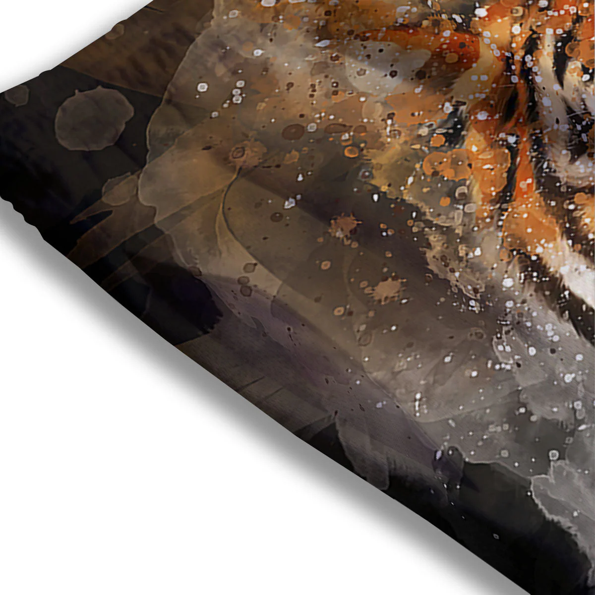 Bengal Tiger Watercolor Print Mesh Shorts - Image 3