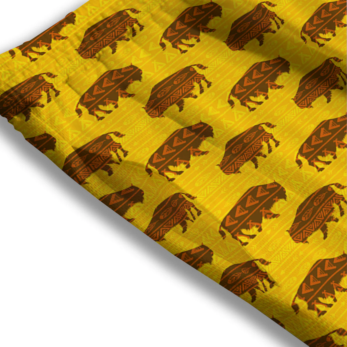 Bison Aztec Print Pattern Mesh Shorts - Image 3