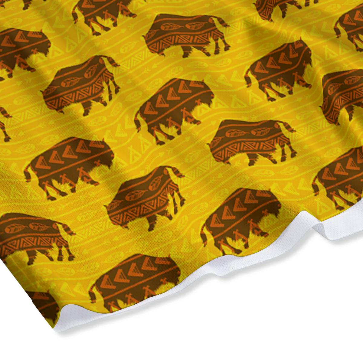 Bison Aztec Print Pattern Mesh Shorts - Image 4