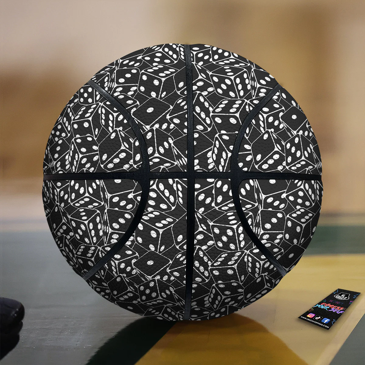 Black Dice Casino Print Pattern Basketball