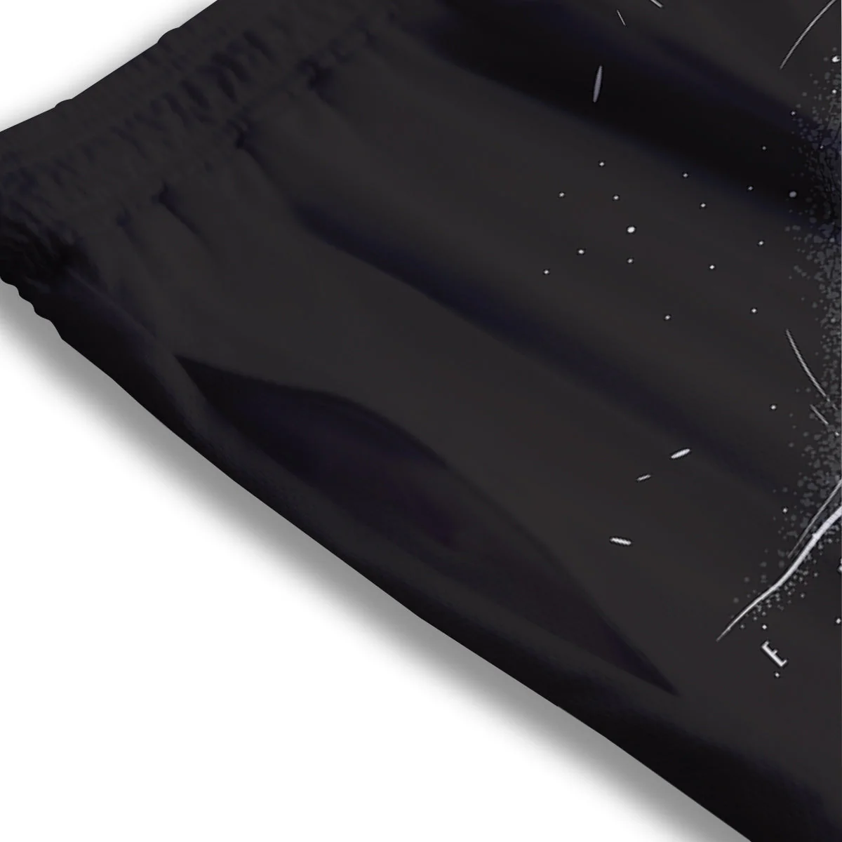 Black Hole Monochrome Print Mesh Shorts - Image 3