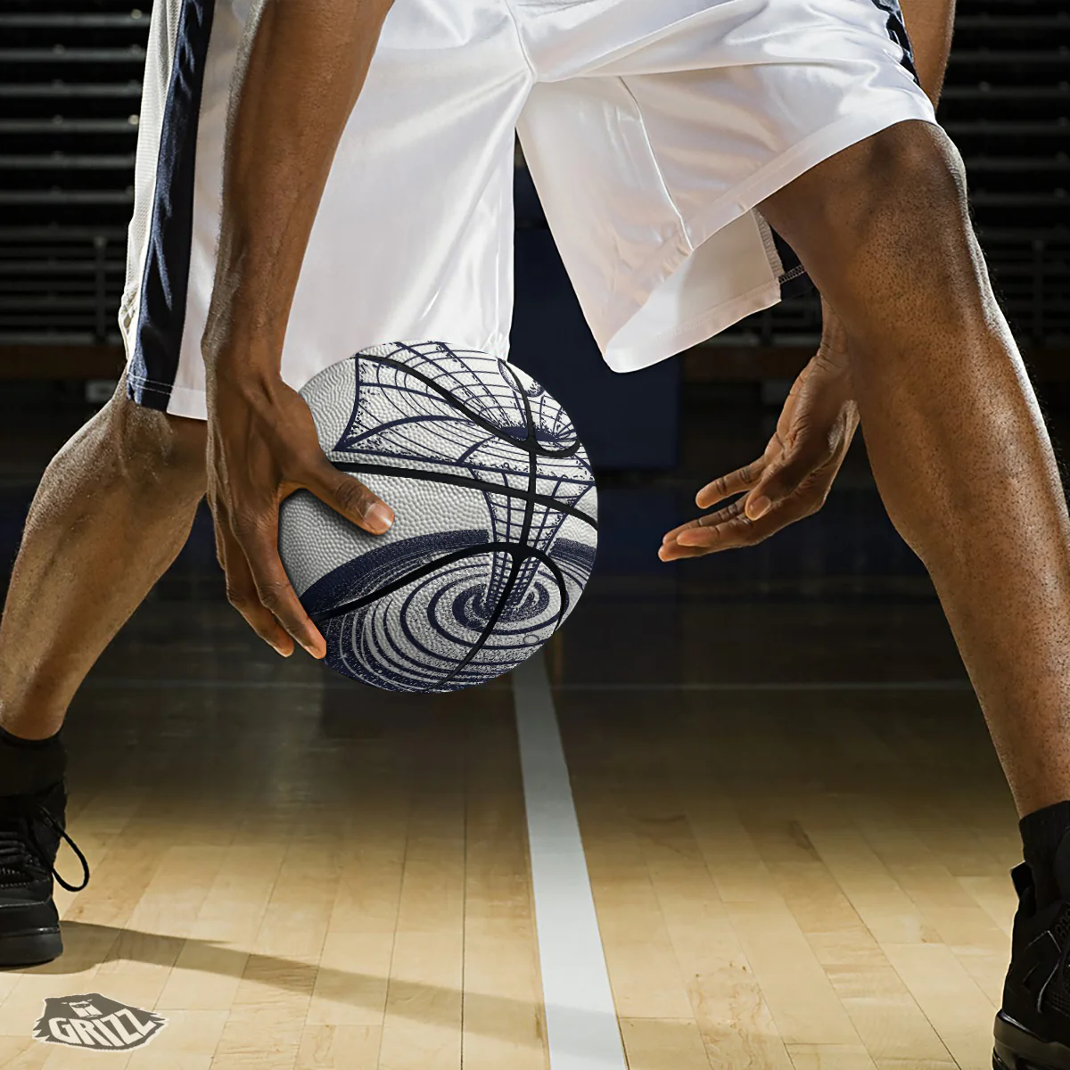 Black Hole Tattoo Print Basketball - Image 3