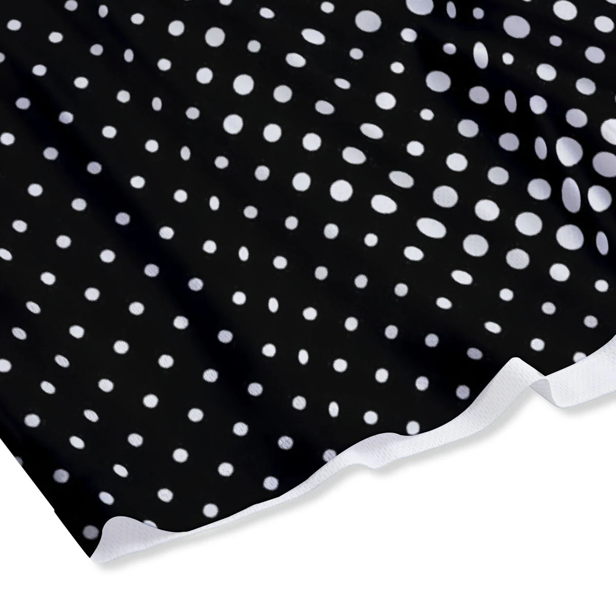 Black White Polka Dots Skull Print Mesh Shorts - Image 4