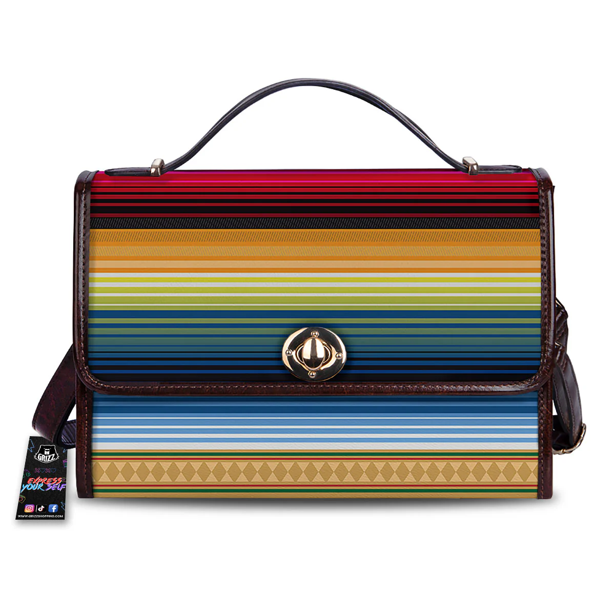 Blanket Mexican Striped Print Pattern Women's Satchel Bag