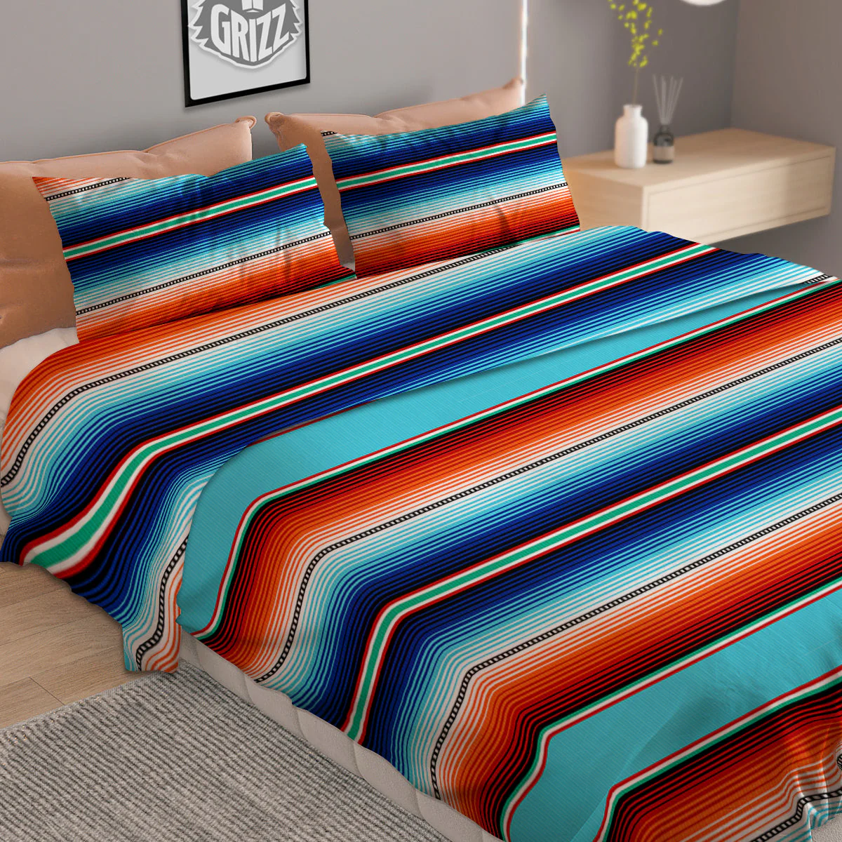 Blanket Mexican Vintage Print Pattern Duvet Cover Bedding Set - Image 2