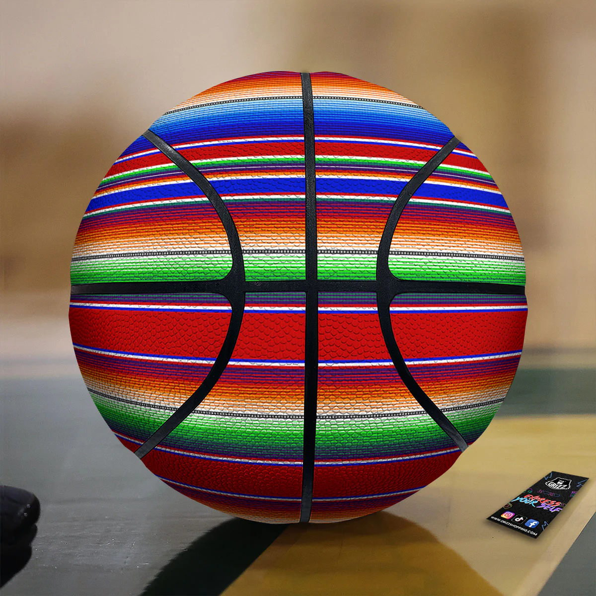 Blanket Stripe Ethnic Mexican Print Basketball