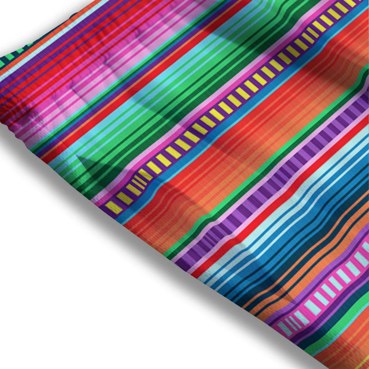 Blanket Stripe Ethnic Serape Print Mesh Shorts - Image 3