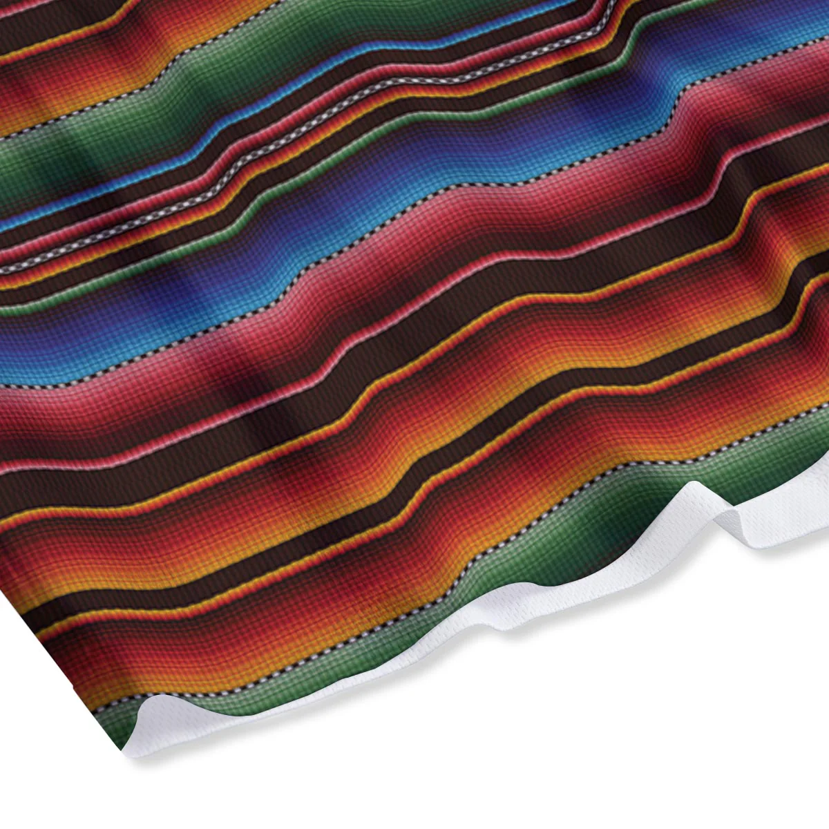 Blanket Stripe Tribal Mexican Print Mesh Shorts - Image 4