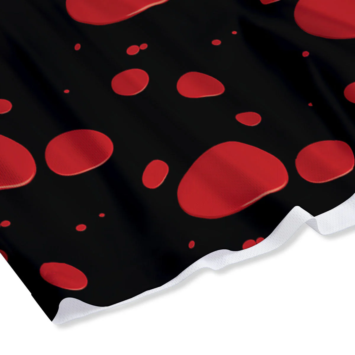 Blood Drop Red Print Pattern Mesh Shorts - Image 4