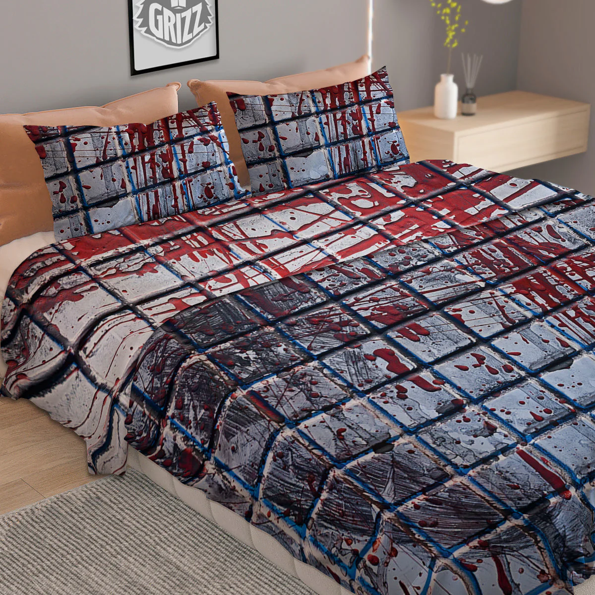 Blood Room Bloody Print Duvet Cover Bedding Set - Image 2