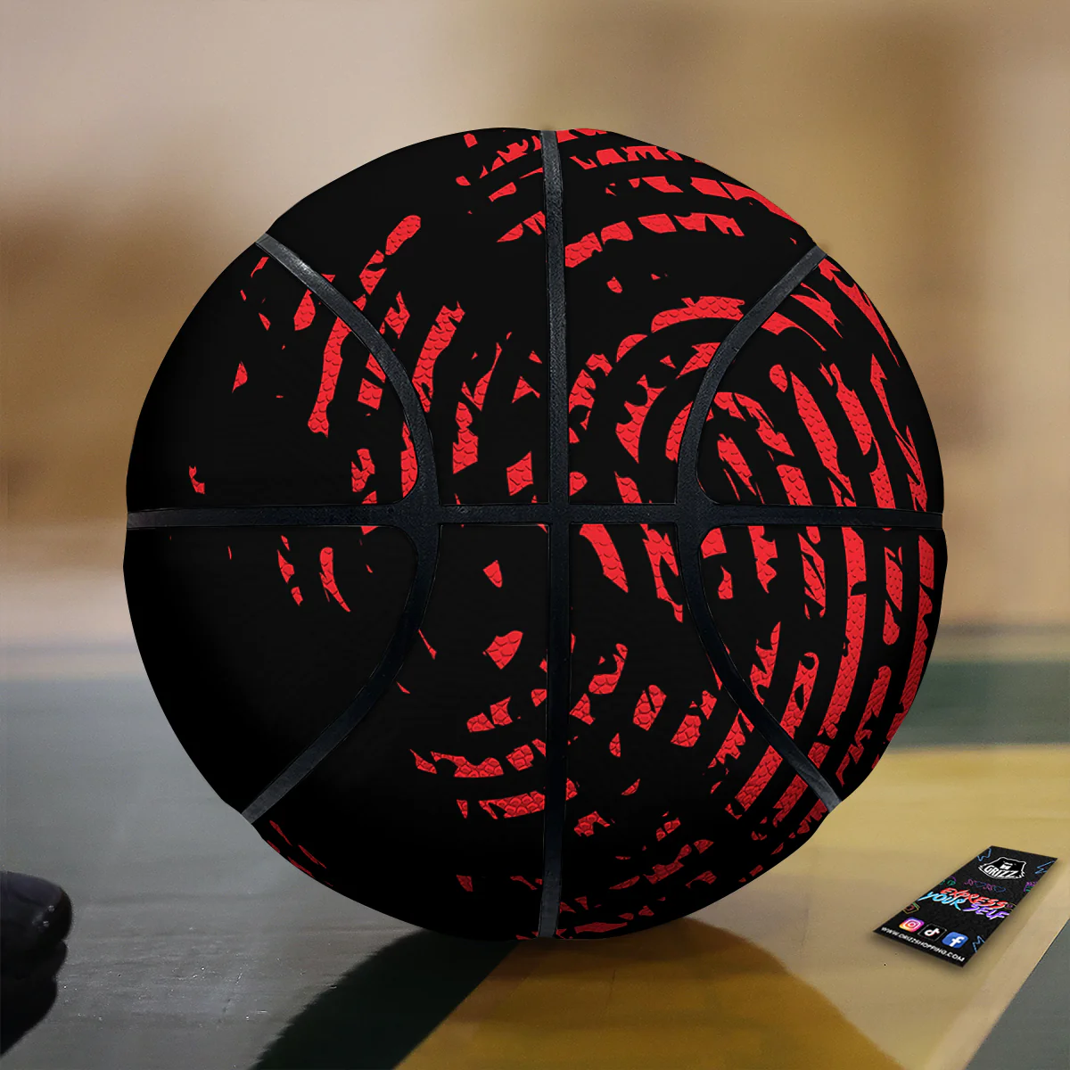 Bloody Finger Red Print Basketball
