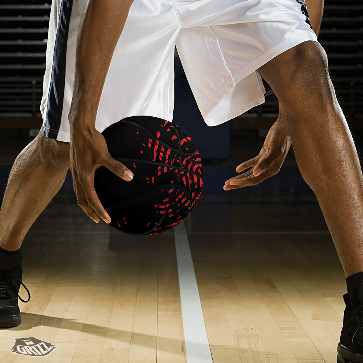 Bloody Finger Red Print Basketball - Image 3