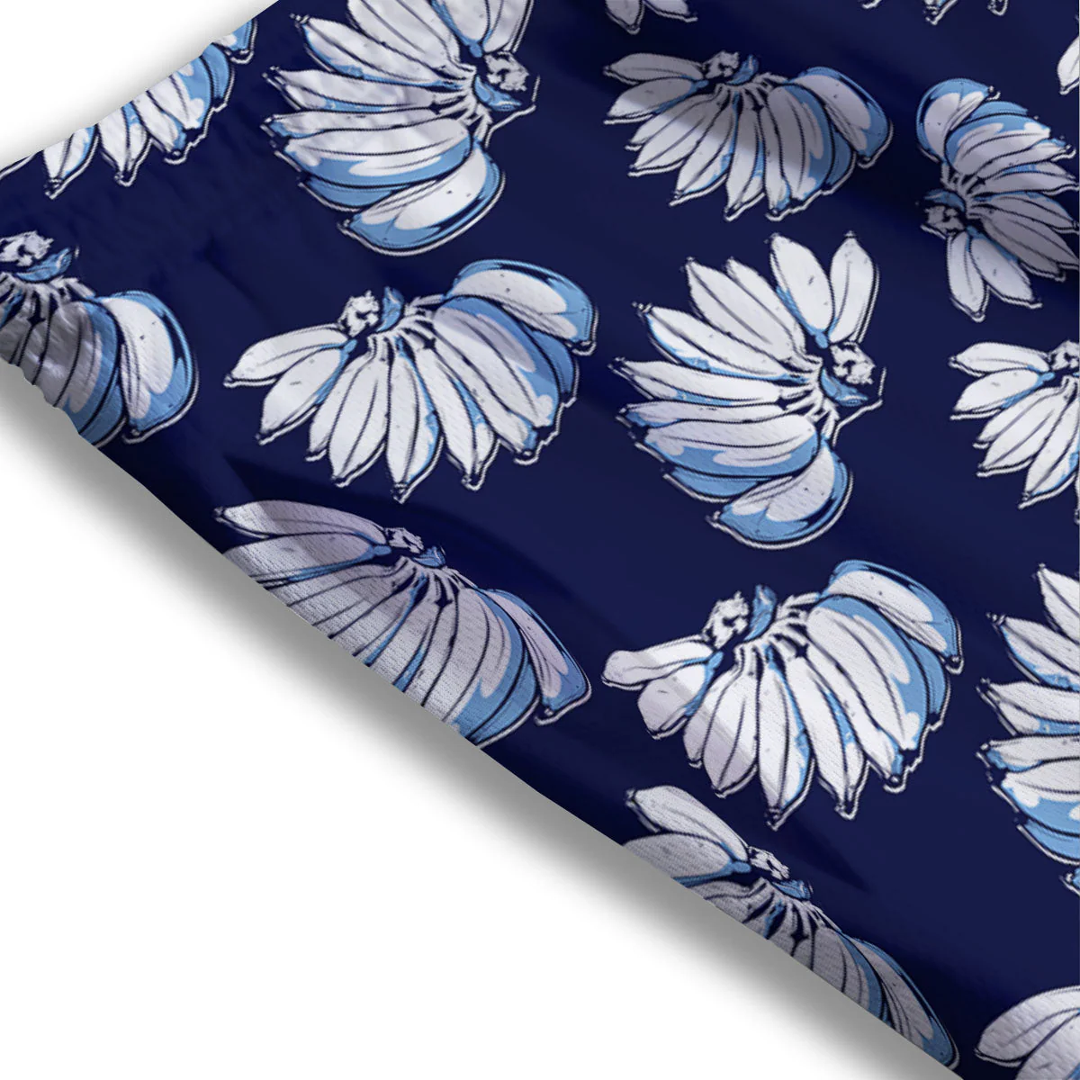Blue Banana Retro Print Pattern Mesh Shorts - Image 3