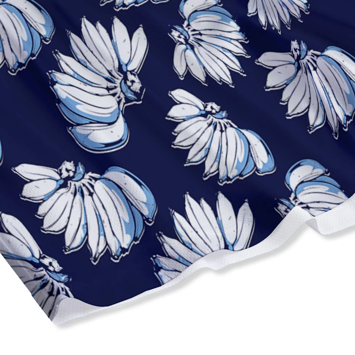 Blue Banana Retro Print Pattern Mesh Shorts - Image 4