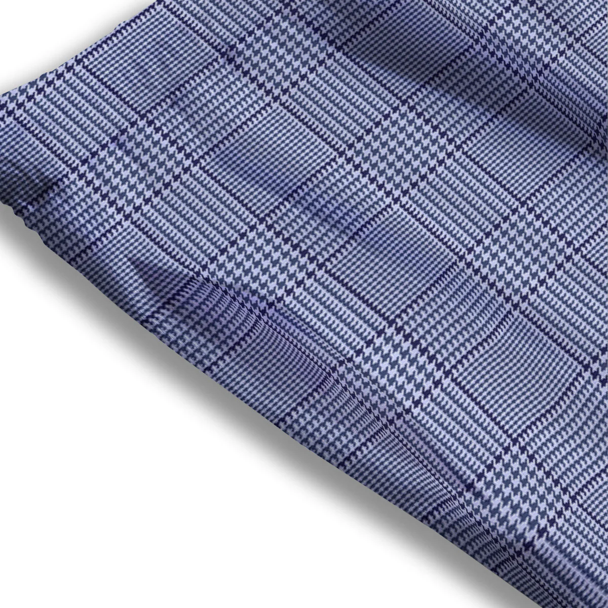 Blue Check Prince of Wales Print Mesh Shorts - Image 3
