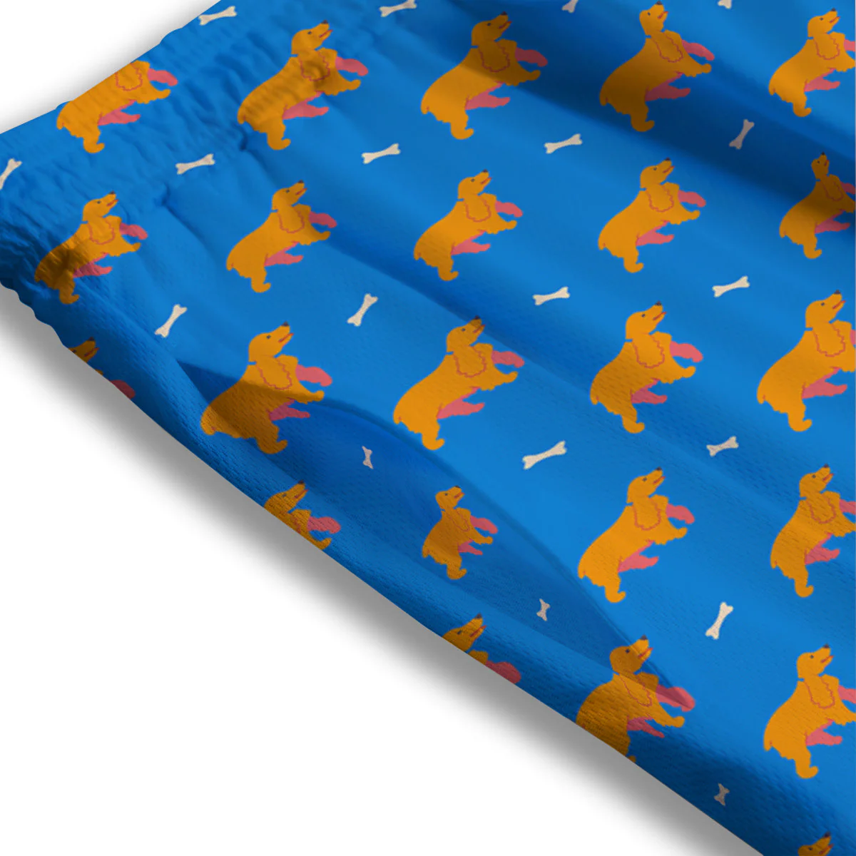 Blue Cocker spaniel Print Pattern Mesh Shorts - Image 3