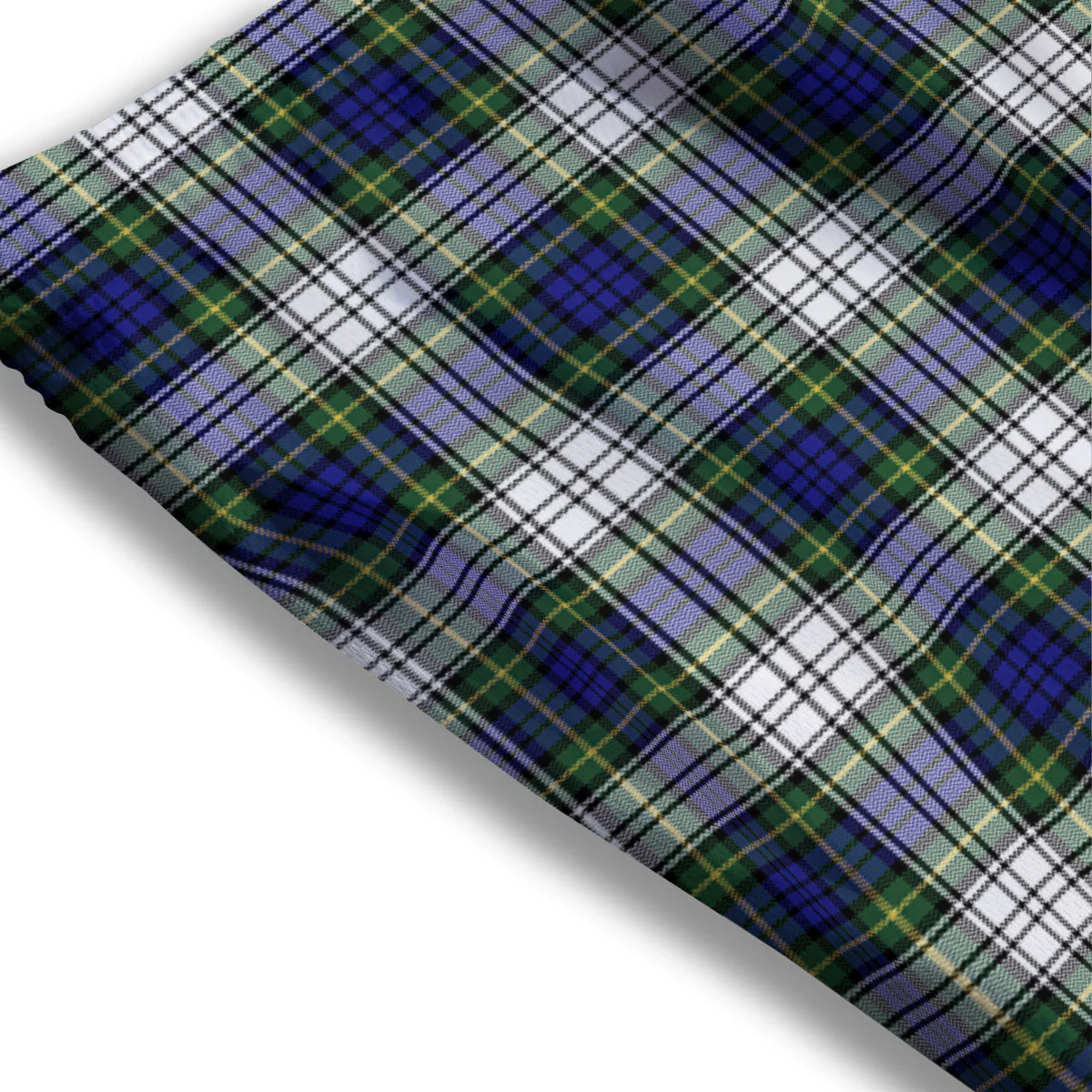 Blue Green And White Plaid Print Pattern Mesh Shorts - Image 3