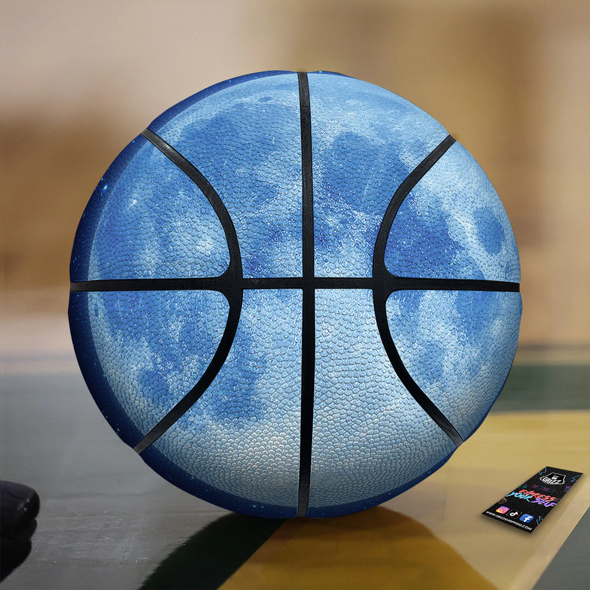 Blue Moon Print Basketball