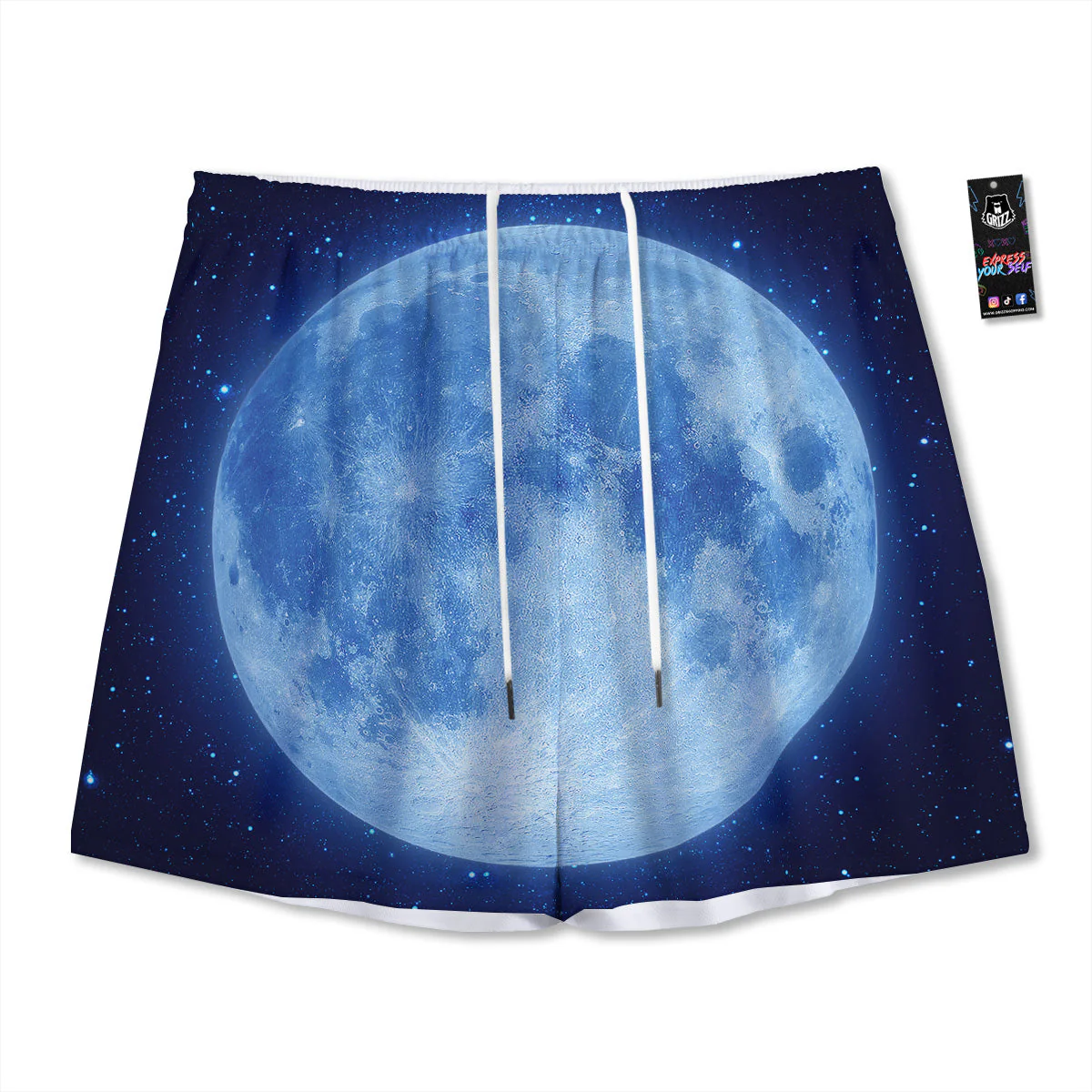 Blue Moon Print Mesh Shorts