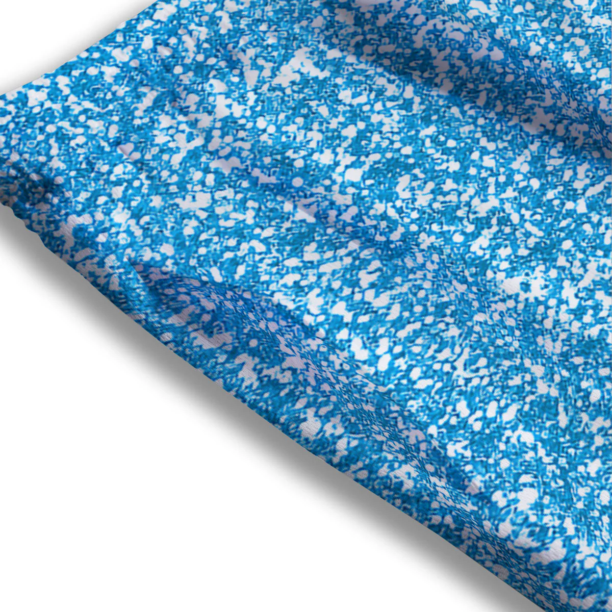Blue Ocean Glitter Artwork Print Mesh Shorts - Image 3