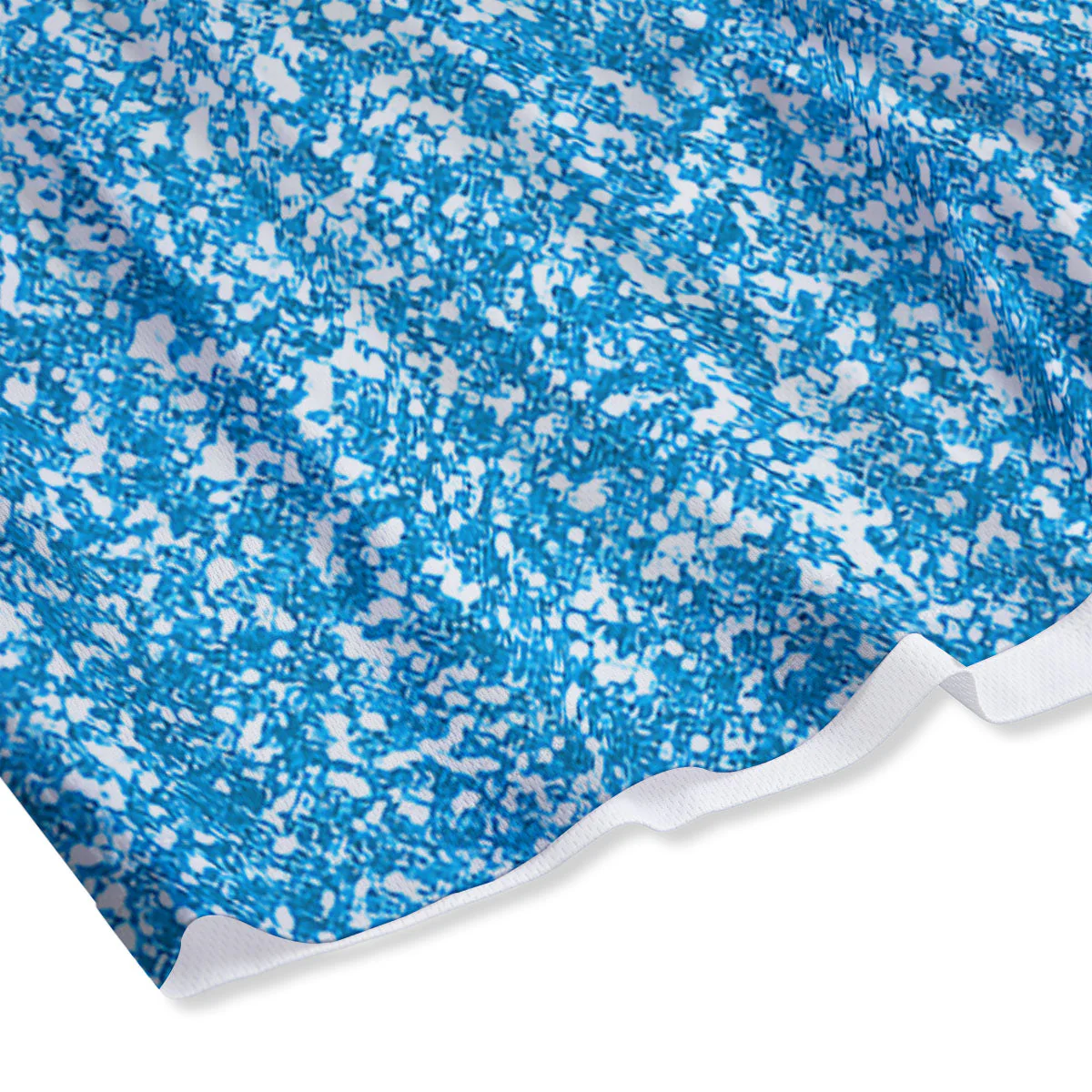 Blue Ocean Glitter Artwork Print Mesh Shorts - Image 4