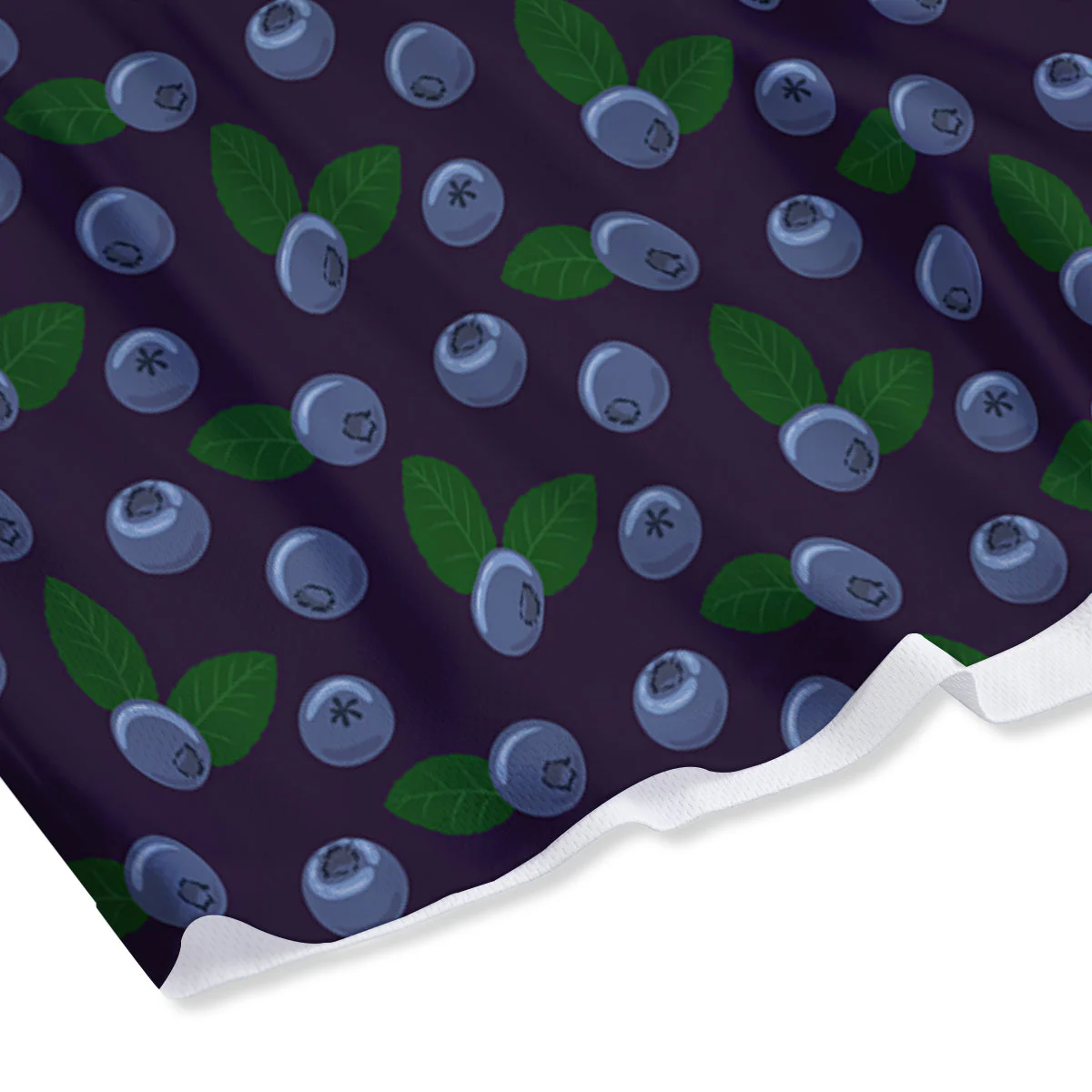 Blueberry And Leaf Print Pattern Mesh Shorts - Image 4