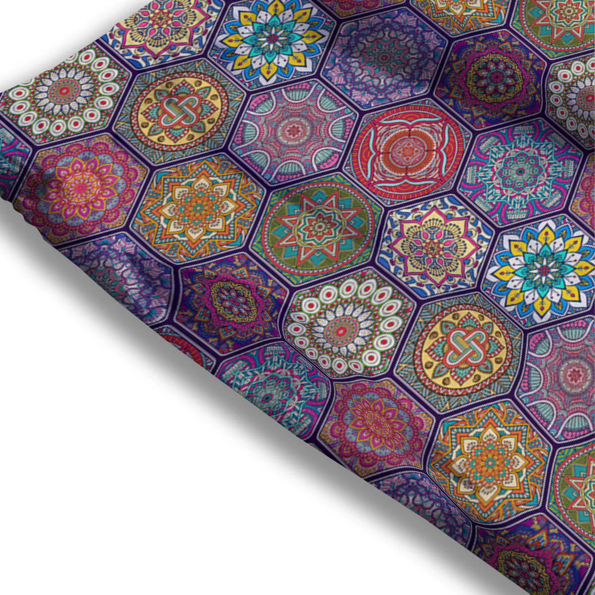 Bohemian Ethnic Mandala Print Pattern Mesh Shorts - Image 3