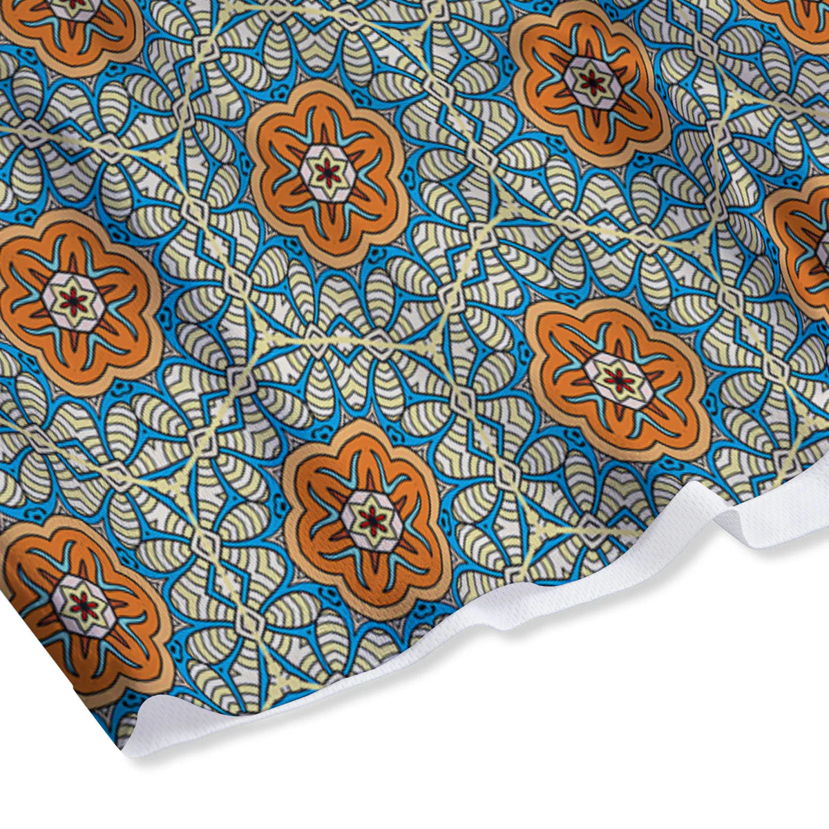 Bohemian Mandala Floral Print Pattern Mesh Shorts - Image 4