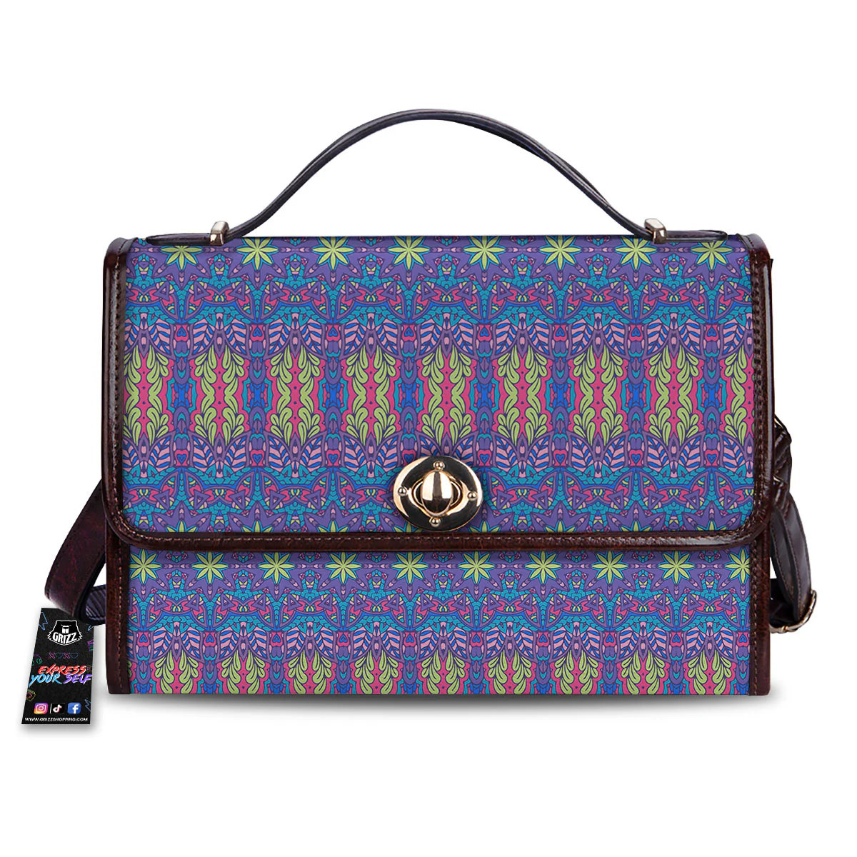 Bohemian Mandala Star Print Pattern Women's Satchel Bag