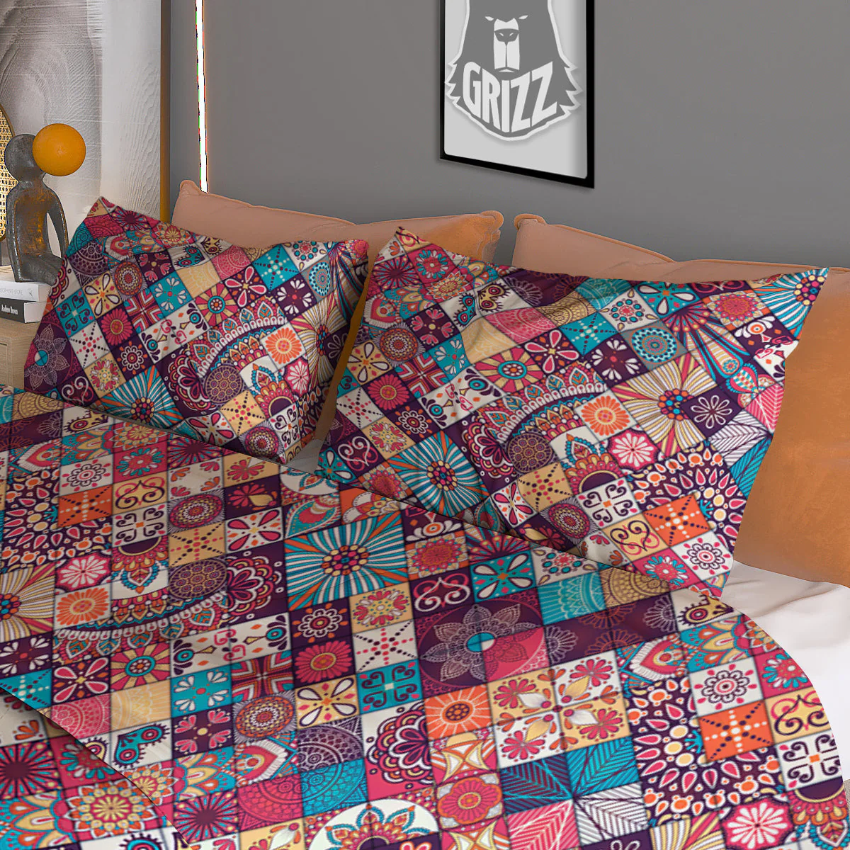 Bohemian Mandala Vintage Print Pattern Duvet Cover Bedding Set - Image 3